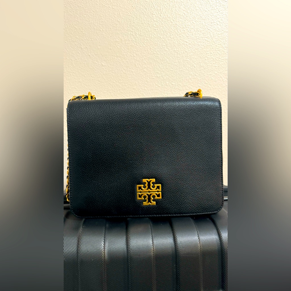 Tory Burch Black Bag With Gold Accents